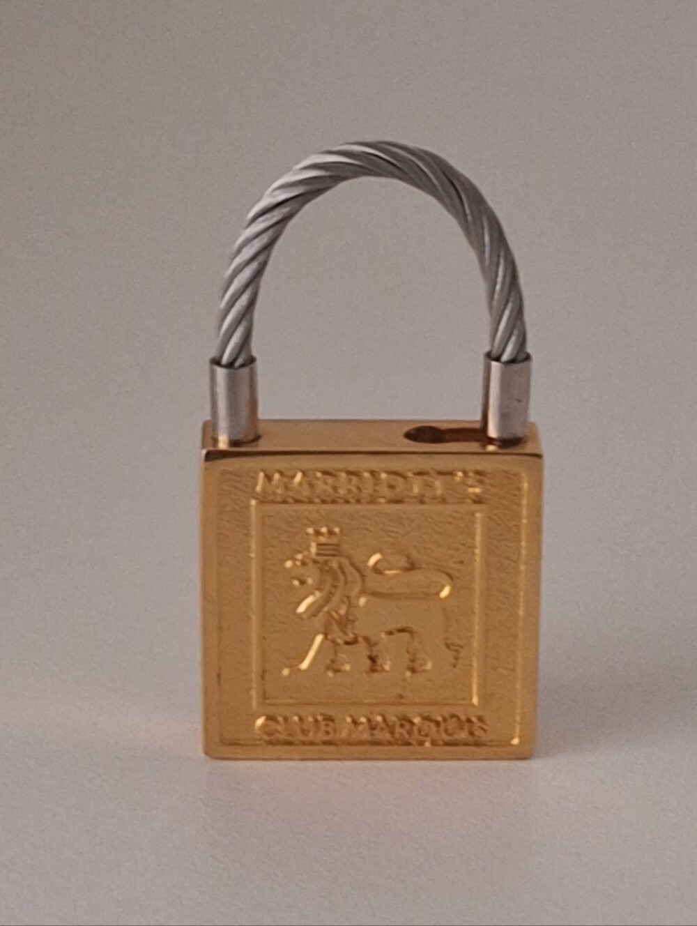 Marriott's Club Marquis gold tone  luggage tag